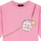 Girls Pink Logo Bag Sweatshirt, 1, hi-res