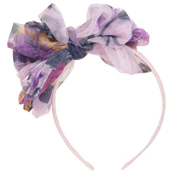 Girls Pink & Purple Bow Headband