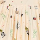 Girls Beige Logo Dress, 1, hi-res