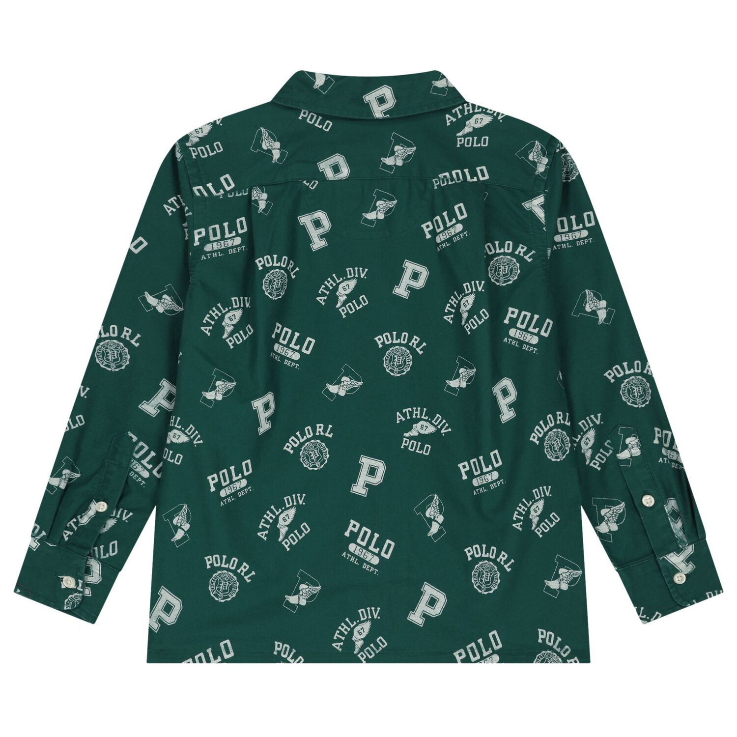 قميص للأولاد بالشعار باللون الأخضر والأبيض, 1, hi-res