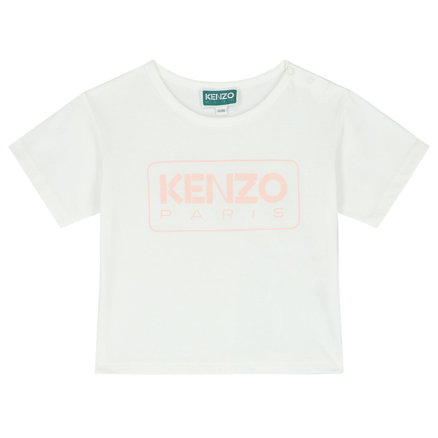 Younger Girls Ivory Logo T-Shirt, 1, hi-res