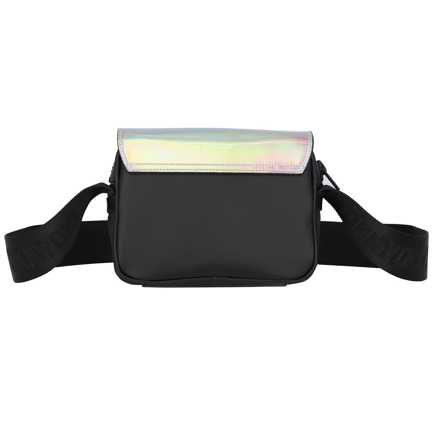 Girls Black Iridescent Logo Crossbody Bag, 1, hi-res image number null