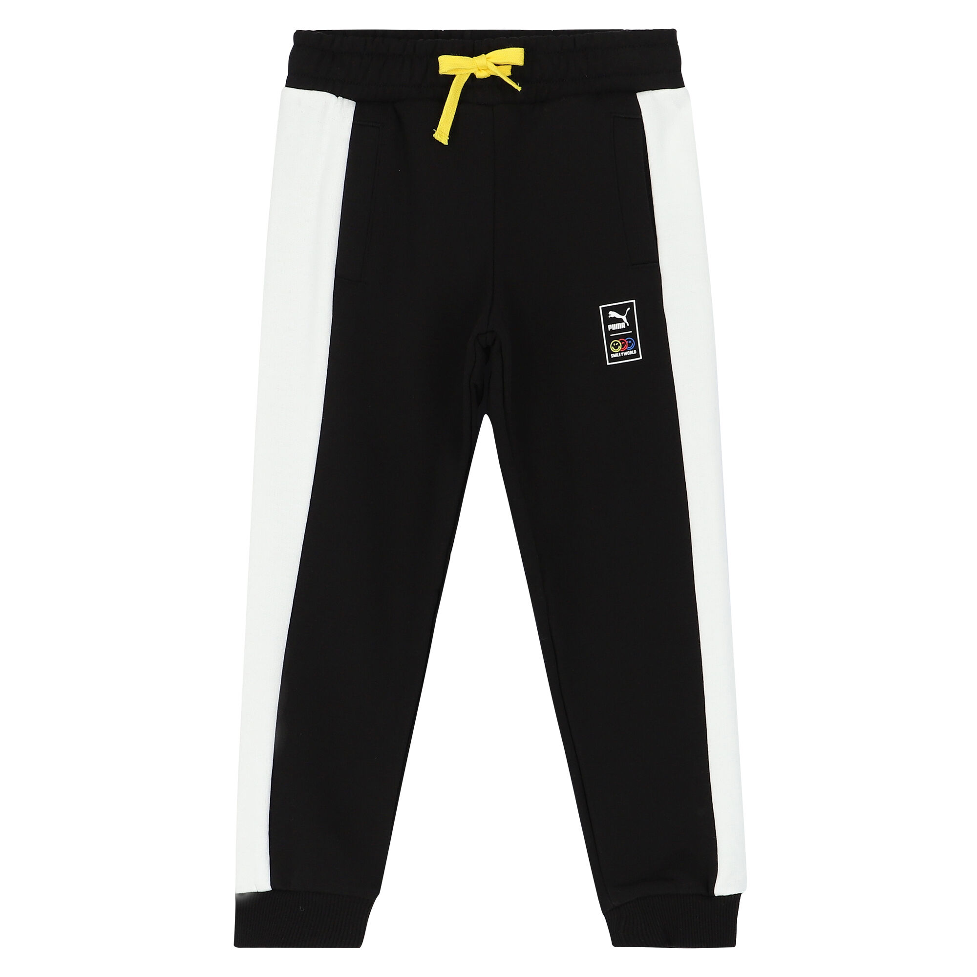Puma Boys Black White Logo Joggers Junior Couture UAE