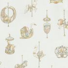 White Carousel Baby Bodysuit, 1, hi-res