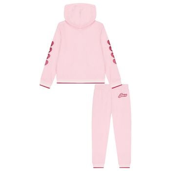Girls Pink Logo Tracksuit