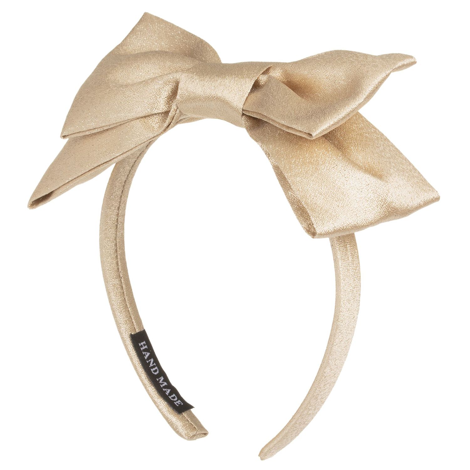 Girls Gold Bow Headband, 1, hi-res