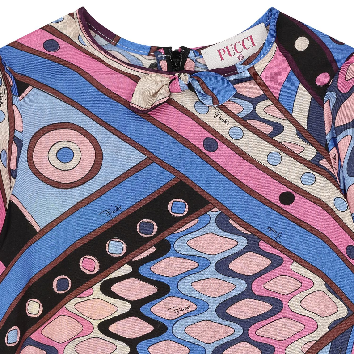 فستان بنات فيفارا باللون الوردي والأزرق, 1, hi-res