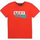 Boys Orange Logo T-Shirt, 1, hi-res