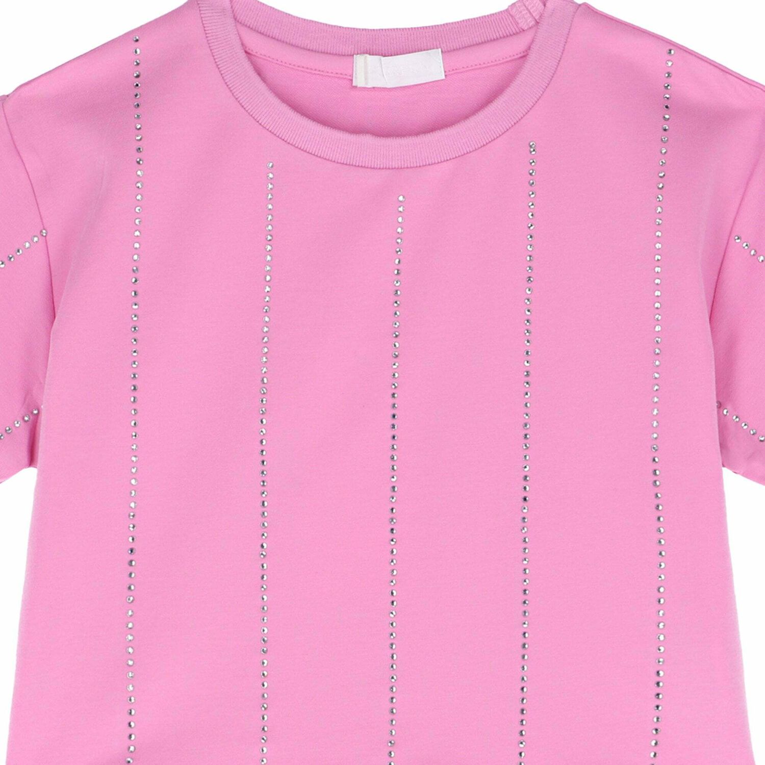 Girls Pink Embellished T-Shirt, 1, hi-res image number null