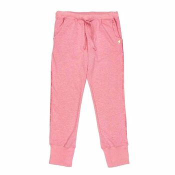 Girls Pink Jersey Joggers