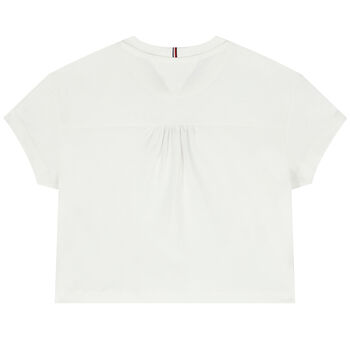 Girls White Logo T-Shirt
