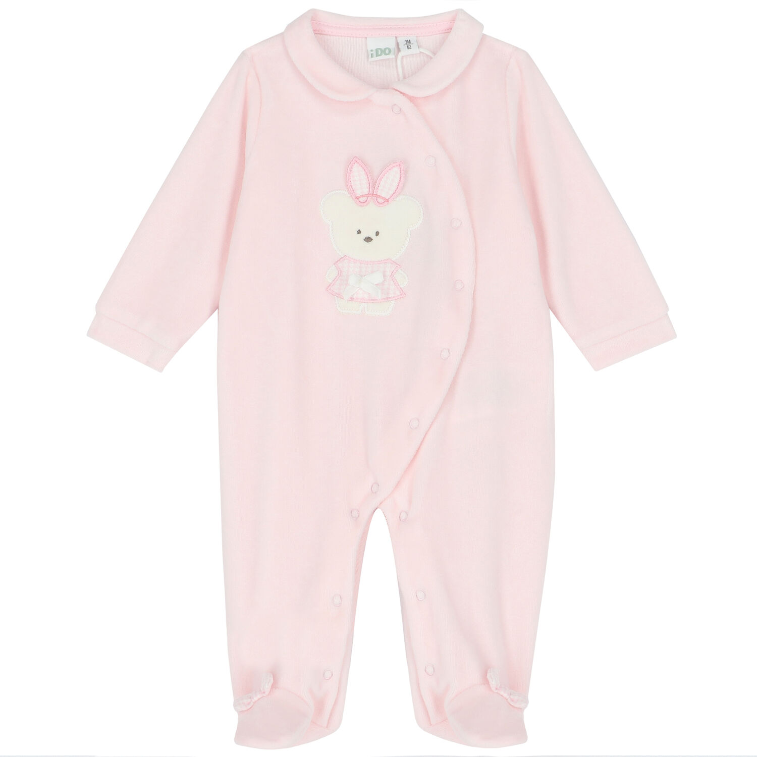 Baby Girls Pink Teddy Babygrow, 1, hi-res