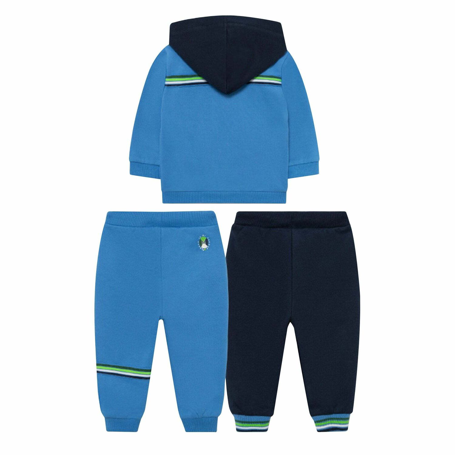 Younger Boys Blue 3 Piece Tracksuit Set, 2, hi-res image number null