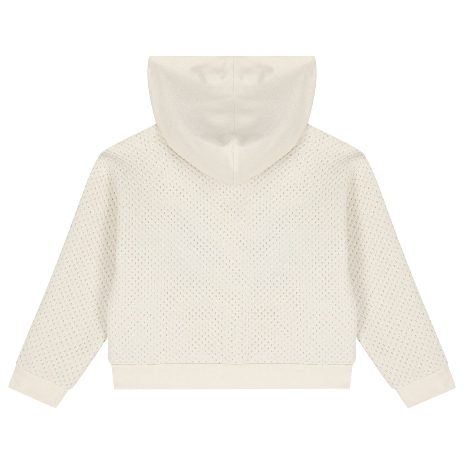 Girls Ivory & Gold Logo Jacket, 1, hi-res