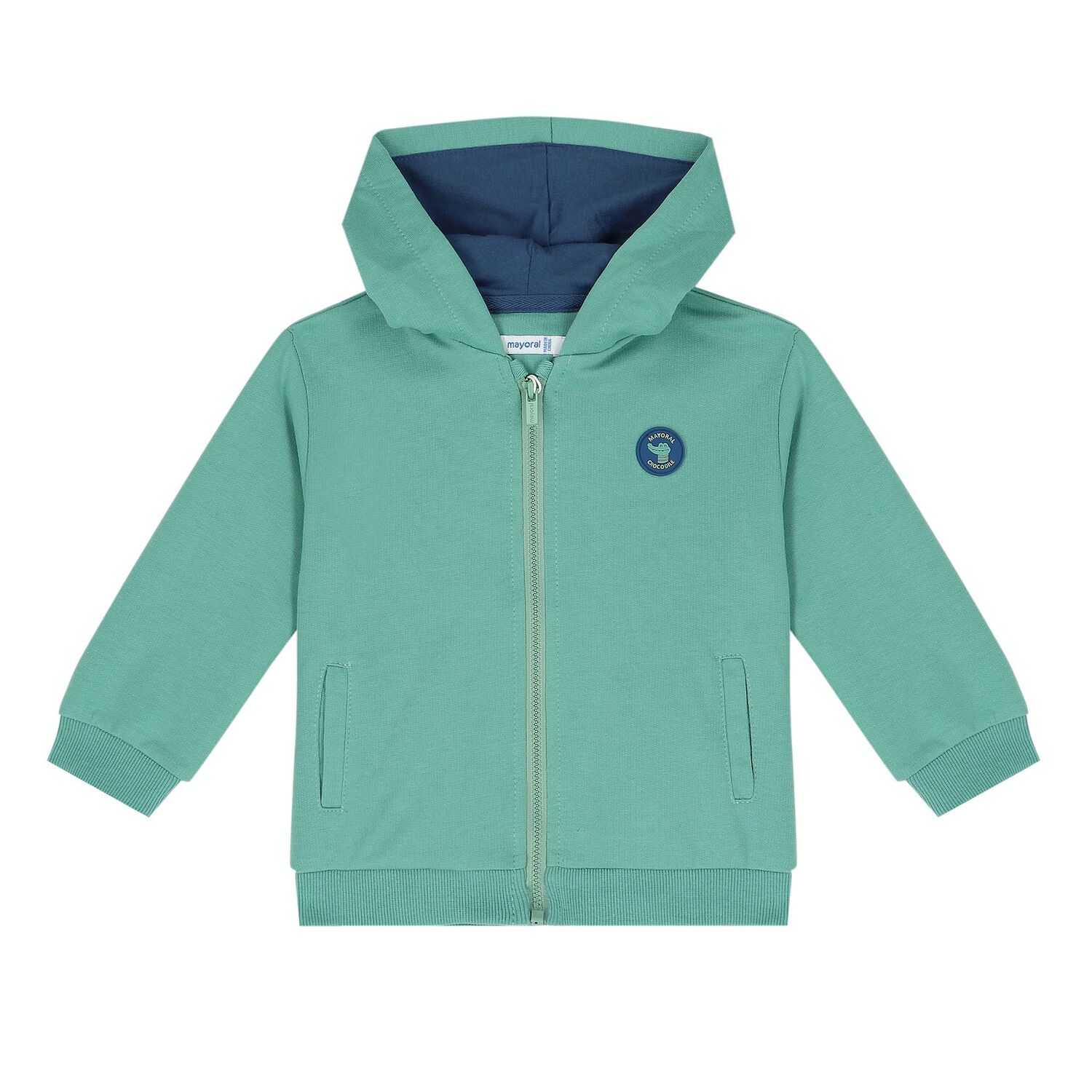 Younger Boys White, Aqua & Navy Blue Tracksuit, 1, hi-res image number null