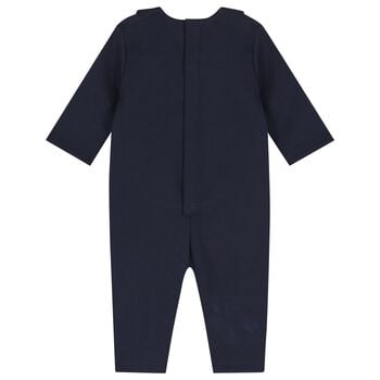 Baby Boys Navy Blue Romper Suit