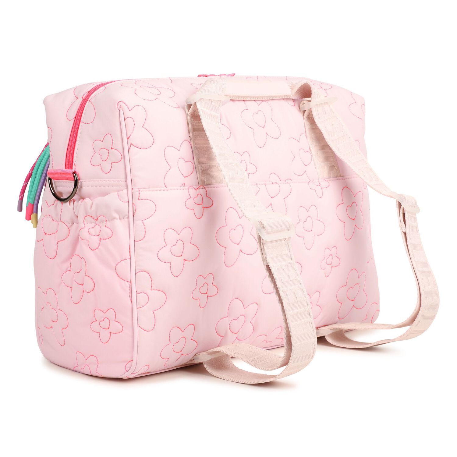 Baby Girls Pink Floral Changing Bag ( 41cm ), 1, hi-res