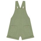 Younger Boys Green Dungaree & Hat Set (3 Piece), 2, hi-res