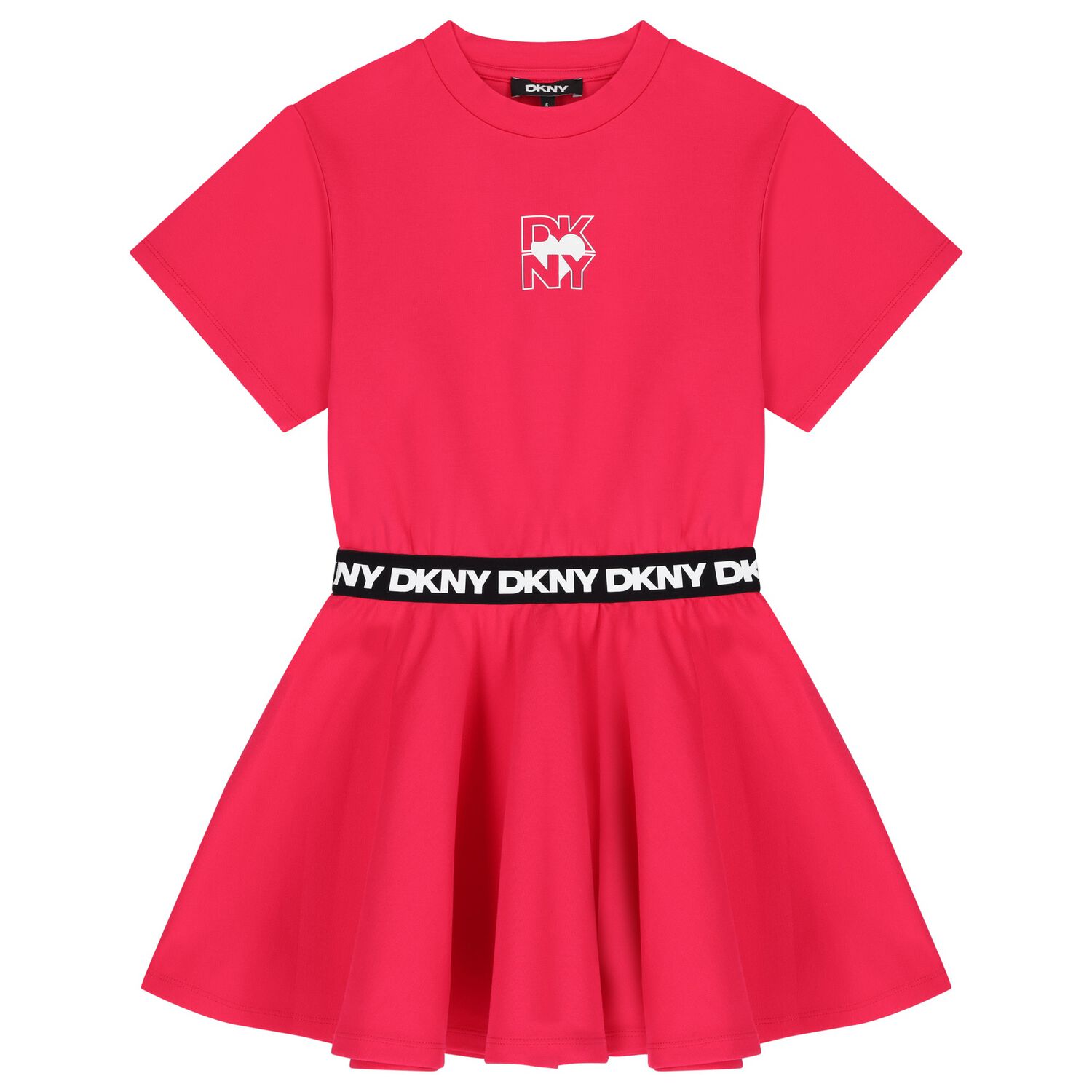 Girls Pink Logo Dress, 2, hi-res
