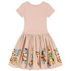 Girls Pink Animals Dress, 1, hi-res