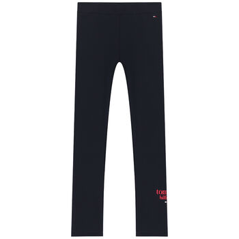 Girls Navy Logo Legging