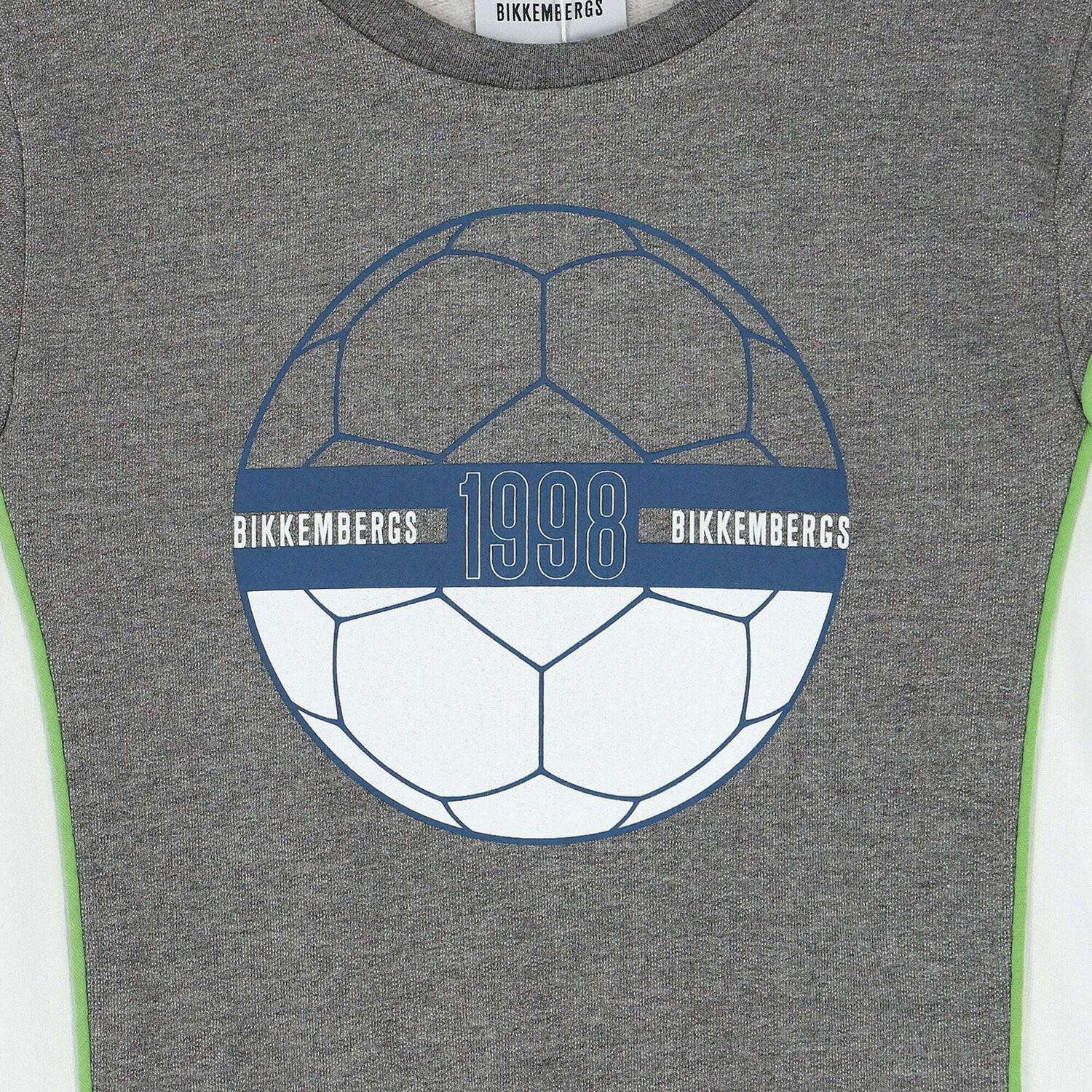 سويت شيرت بالشعار باللون الرمادى والابيض للاولاد, 1, hi-res image number null