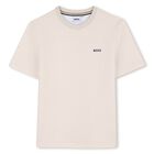 Boys Mini Me Ivory Logo T-Shirt, 1, hi-res