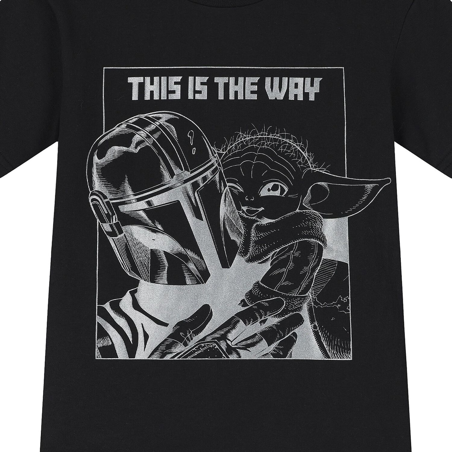 تيشيرت  أولاد  بشعار ستار وارز باللون الأسود , 1, hi-res