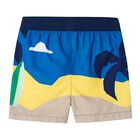 Boys Navy Blue Swim Shorts, 1, hi-res