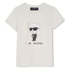 Girls White Ikonik T-Shirt, 1, hi-res