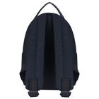 Boys Navy Blue Logo Canvas Backpack, 1, hi-res