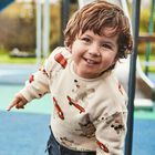 سويت شيرت للأطفال بطبعة الكلب باللون العاجي للأولاد, 1, hi-res