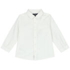 Younger Boys White Shirt & Bow Tie, 1, hi-res