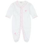 Baby Girls White Ruffled Babygrow, 1, hi-res