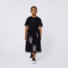 تي شيرت باللون أسود بشعار للبنات, 1, hi-res