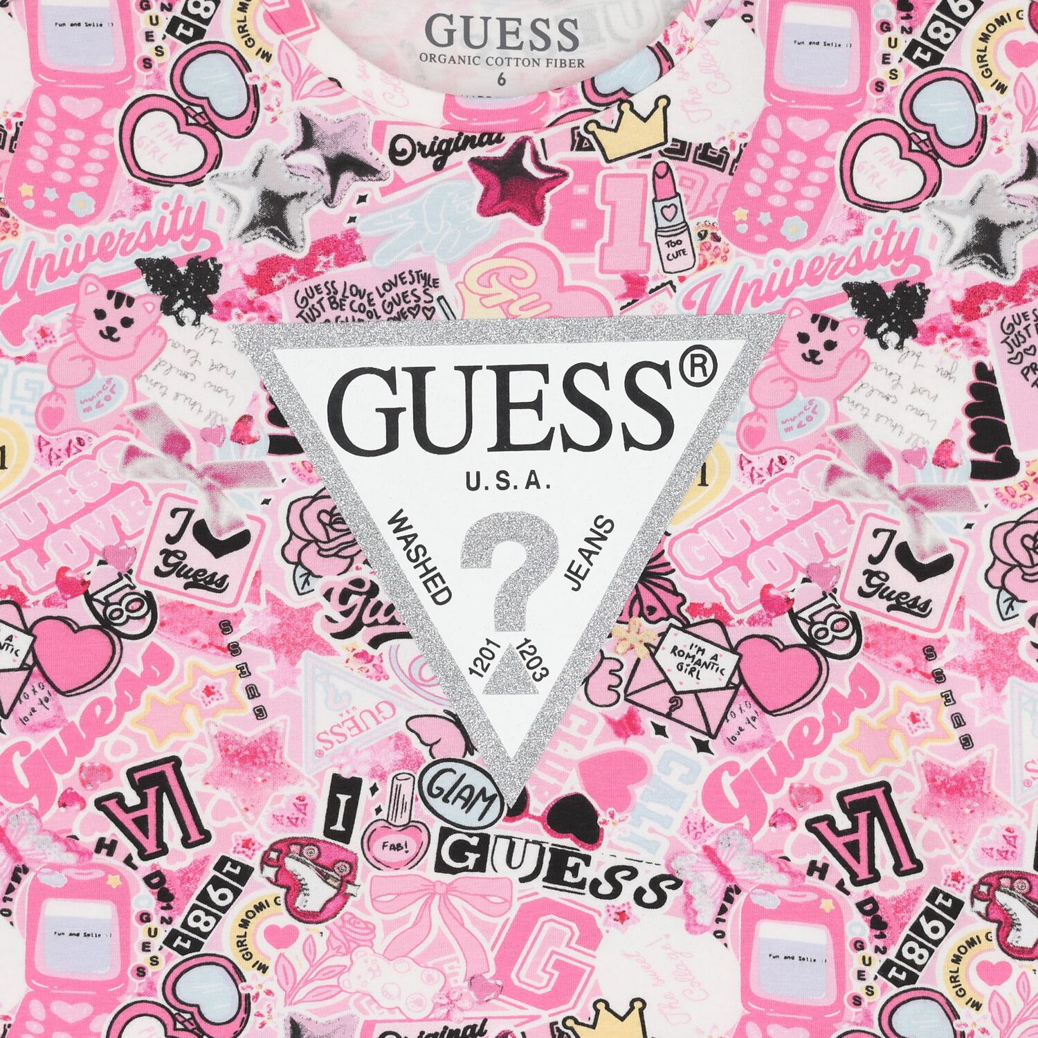 تيشيرت بنات بالشعار باللون الوردى , 1, hi-res image number null