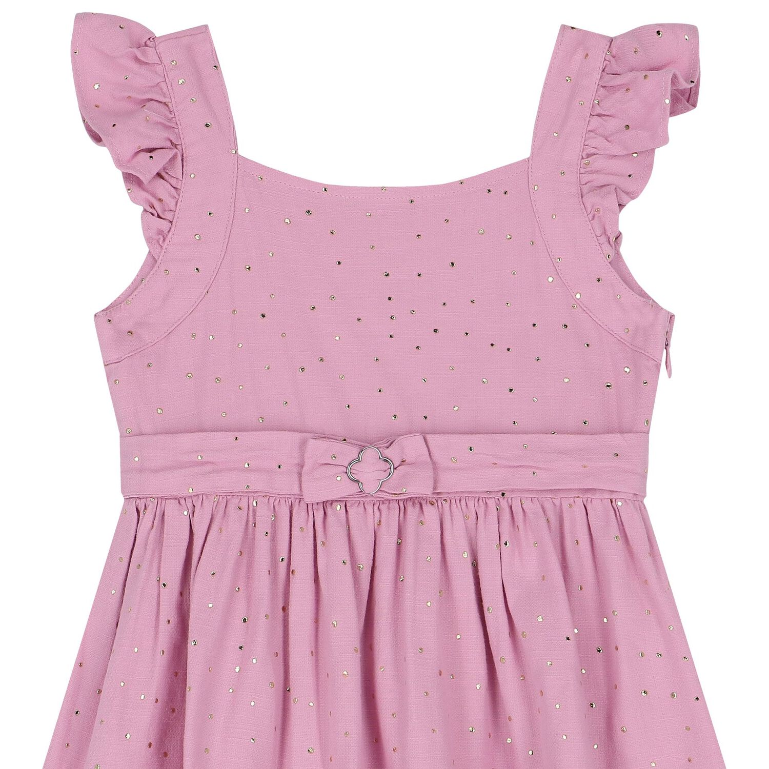 Girls Pink Flared Dress, 2, hi-res