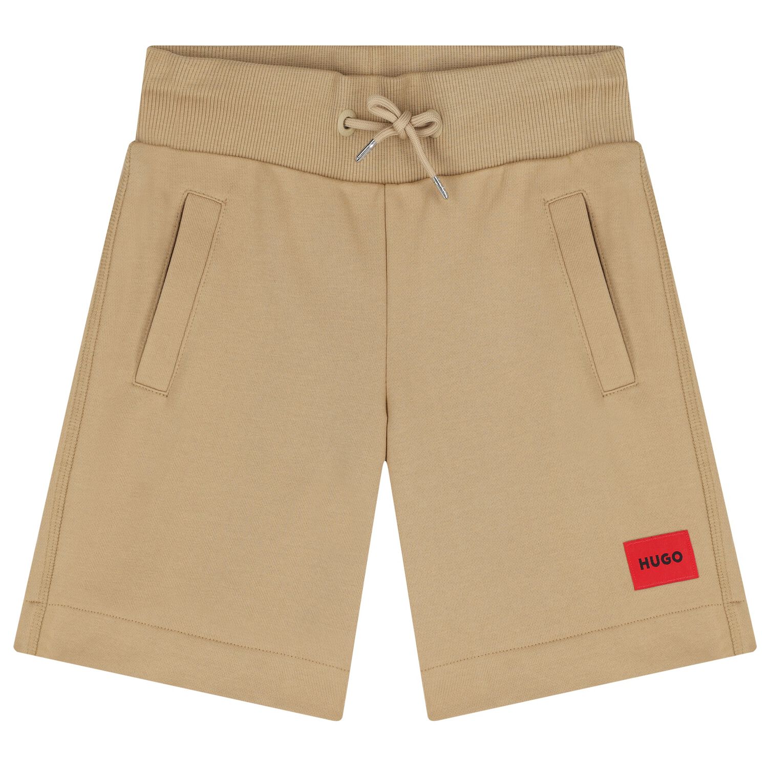 Boys Beige Logo Shorts, 2, hi-res