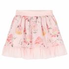 Girls Pale Pink Cupcake Chiffon Skirt, 1, hi-res