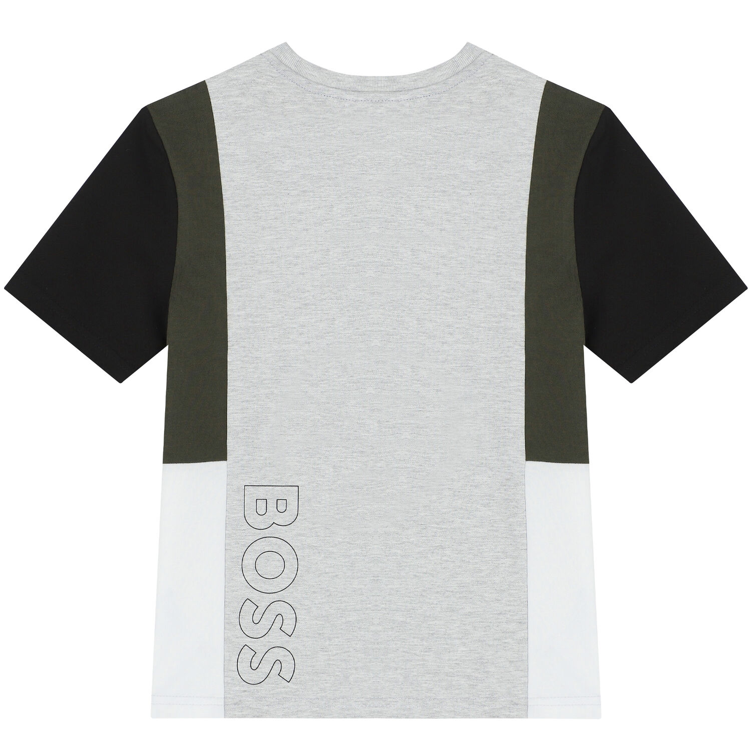 تيشيرت بالشعار باللون الرمادي للاولاد, 2, hi-res image number null