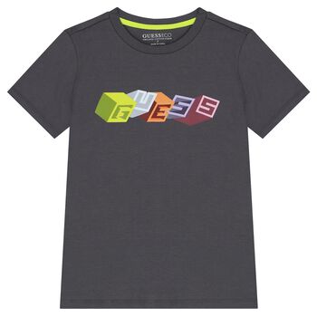 Boys Grey Logo T-Shirt