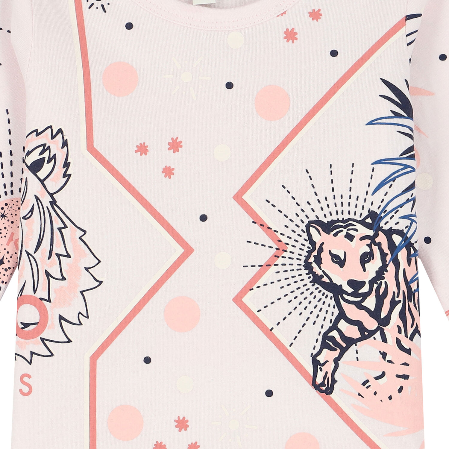 Younger Girls Pink Logo Tiger Top, 1, hi-res image number null