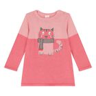 فستان بنات محبوك باللون الوردي, 1, hi-res