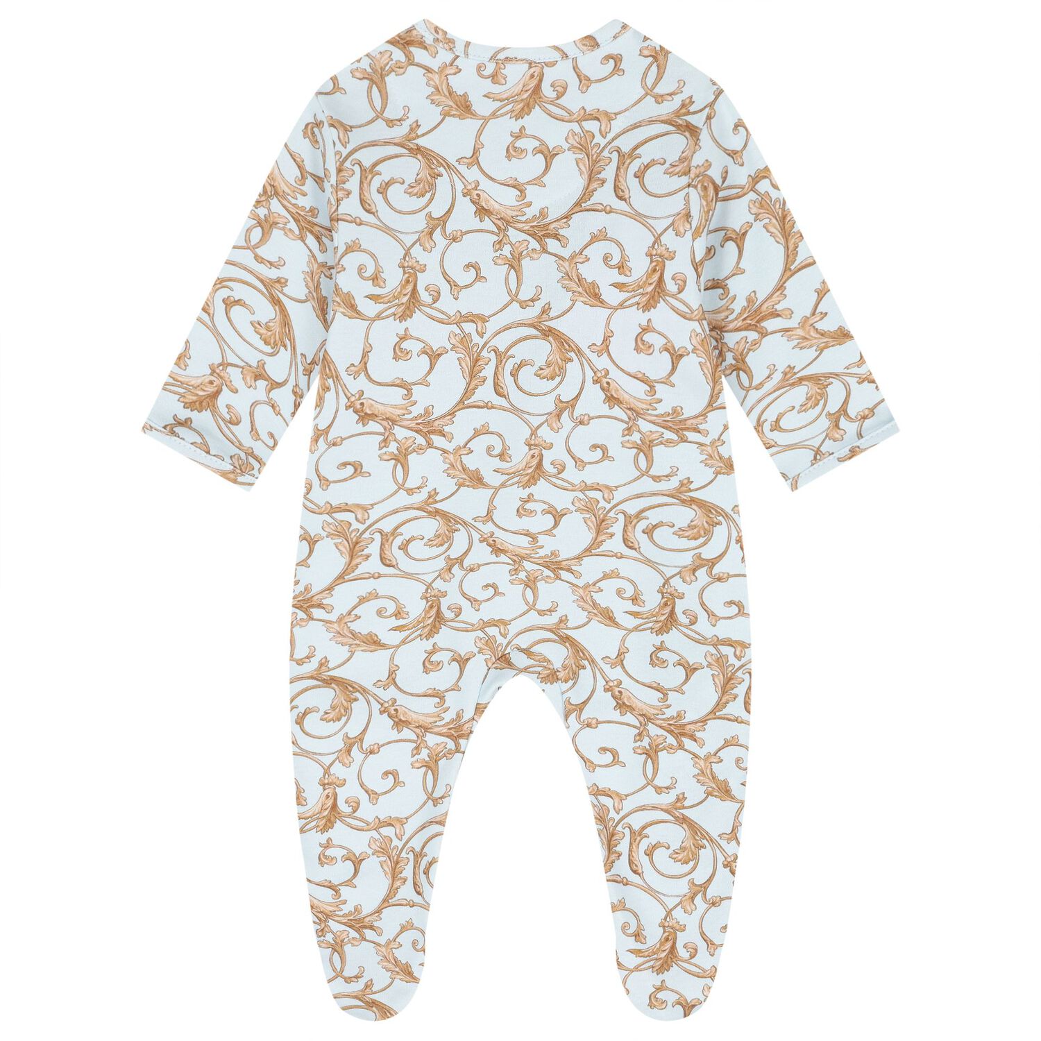 Baby Boys Blue & Gold Babygrow, 1, hi-res