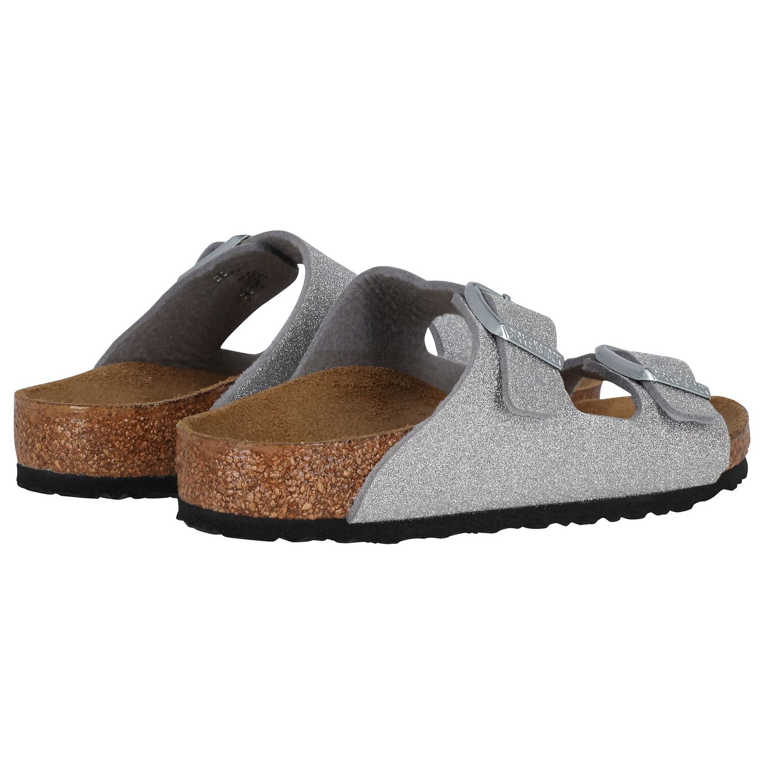 Girls Sparkling Silver Arizona Sandals , 1, hi-res