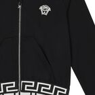Girls Black & White Medusa Hooded Zip Up Top, 1, hi-res
