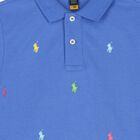 Boys Blue Logo Polo Shirt, 1, hi-res