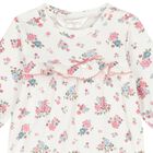 Baby Girls White & Pink Babygrows ( 2-Pack ), 1, hi-res