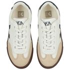 White & Beige Leather Trainers, 1, hi-res