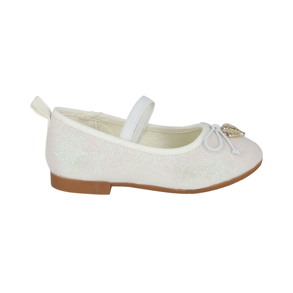 Angel's Face Younger Girls White Glitter Shoes Junior Couture UAE